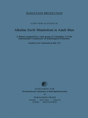 cover image of Alkaline Earth Metabolism in Adult Man